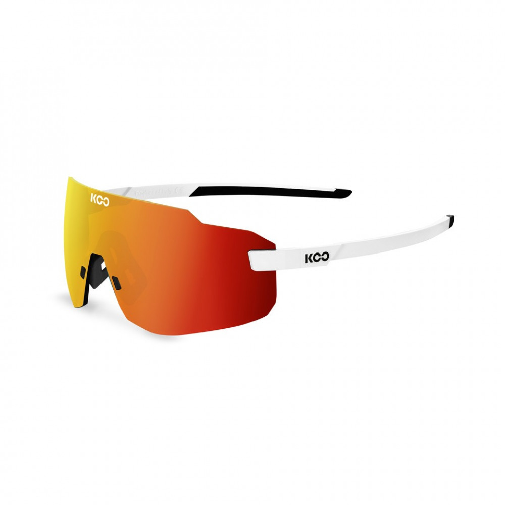 KOO SUPERNOVA SUNGLASSES - WHITE FRAME (RED MIRROR LENS) - GO BIKE 