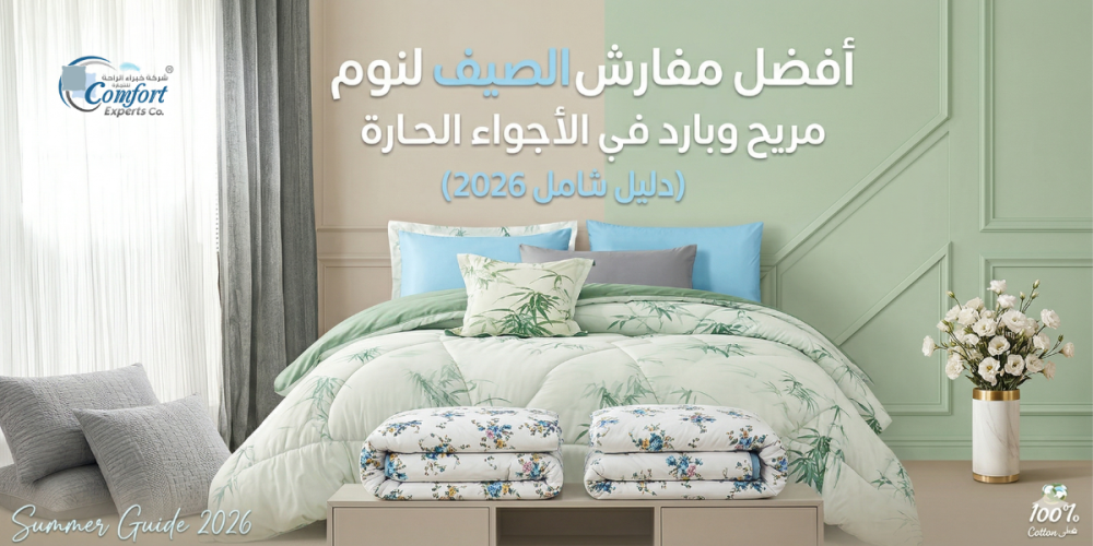 أفضل مفارش الصيف لنوم مريح وبارد في الأجواء الحارة (دليل شامل 2026)