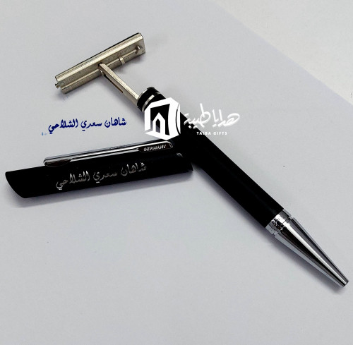 قلم اسود وفضي فاخر