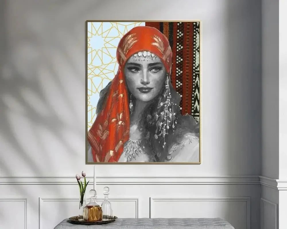 لوحة جدارية فن شرقي معاصر