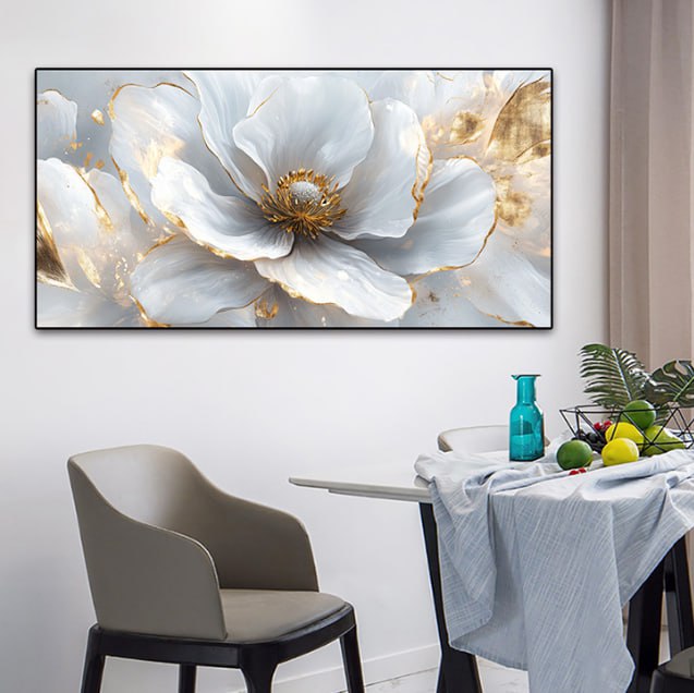 لوحة جدارية فن تجريدي زهري