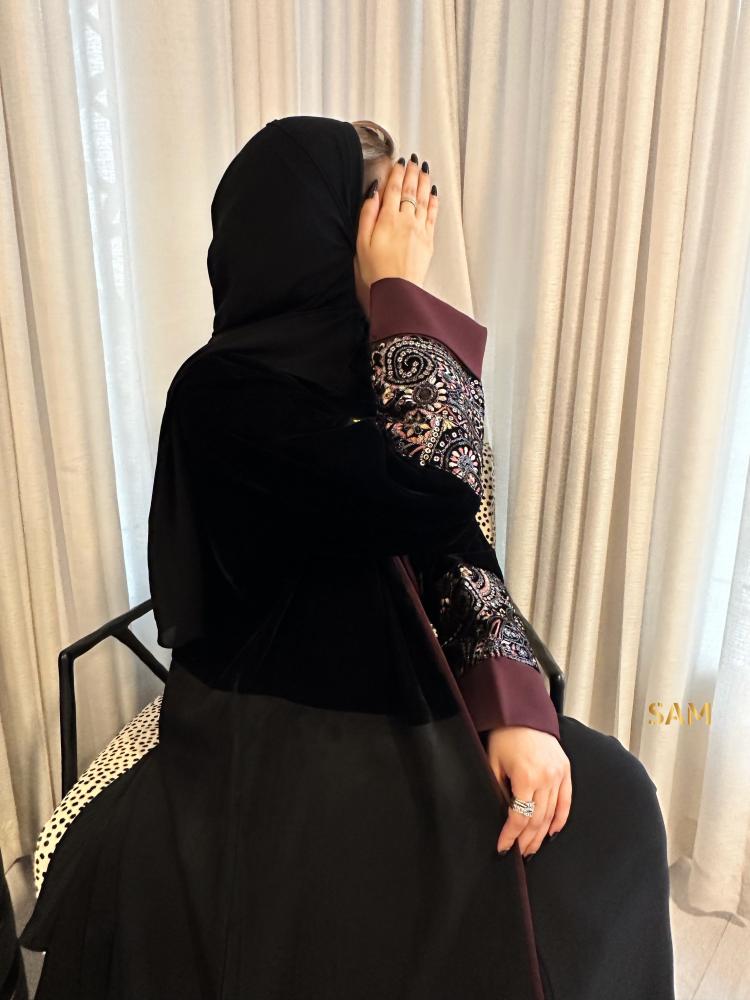 عبايه كم تطريز هندي #212