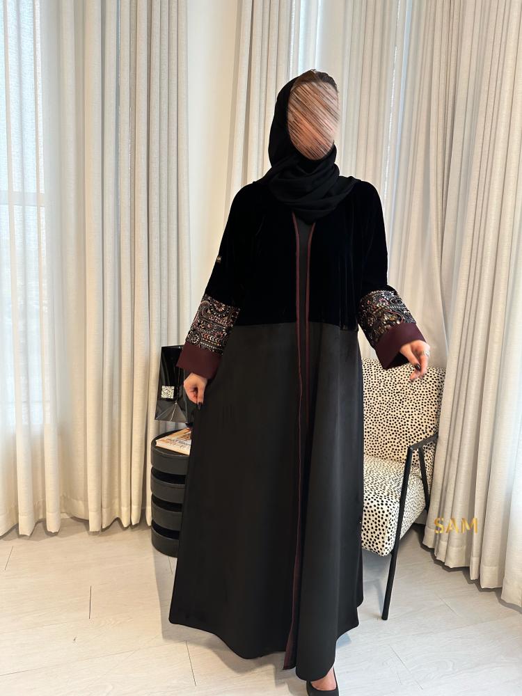 عبايه كم تطريز هندي #212