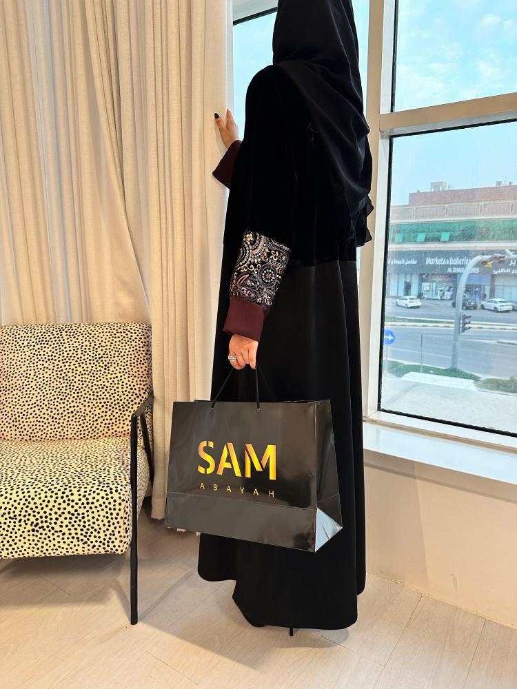 عبايه كم تطريز هندي #212