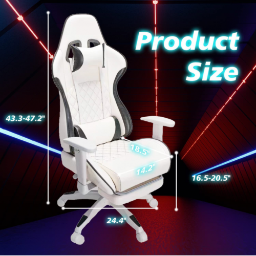 كرسي قيمينق ابيض مريح