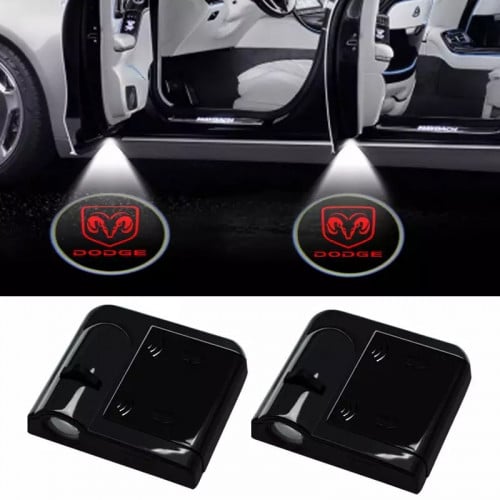 شعار دودج قطعتين بابين  تقنية الاسقاط الضوئي