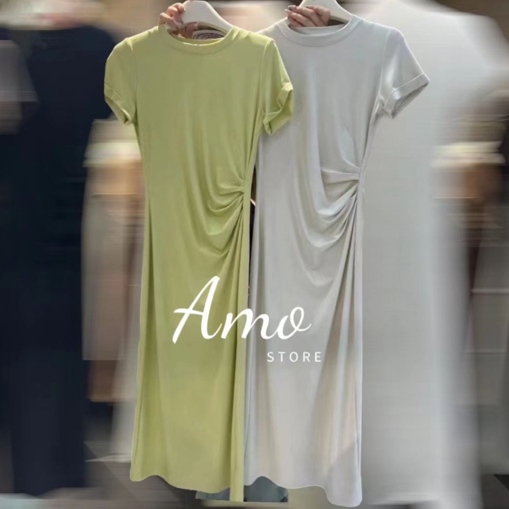 فستان كاجوال قماش بارد مخصر على الجسم MADR81732