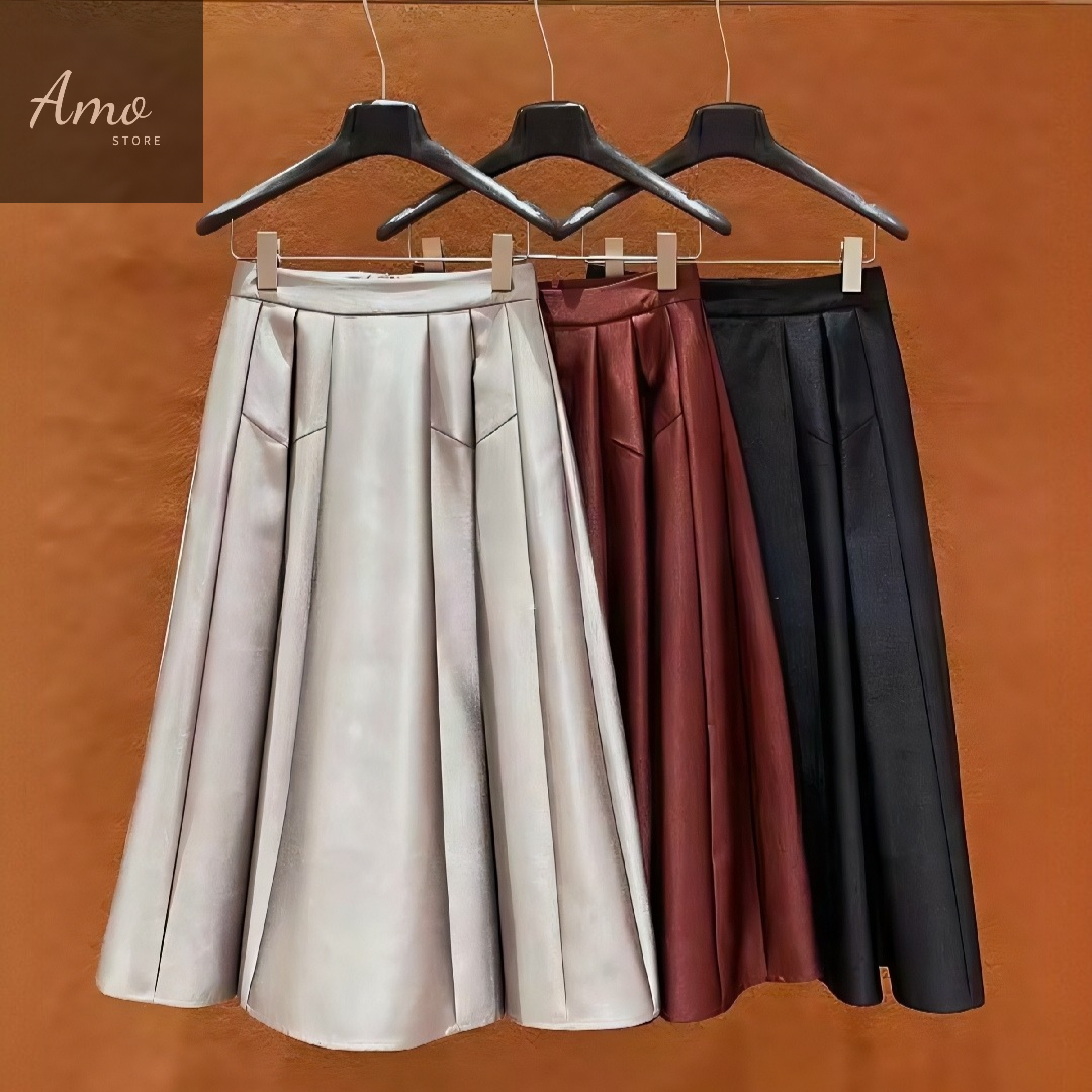 تنورة ميدي قصة كوين كشخة لون أسود اطلالة انيقة