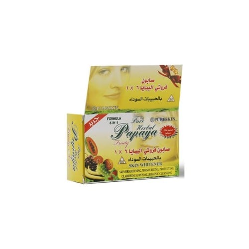 صابونة فروتي الببايا الطبيعي 6*1 بالحبيبات السوداء...