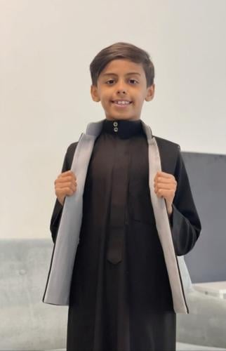 سديري أطفال لون رصاصي مع اسود