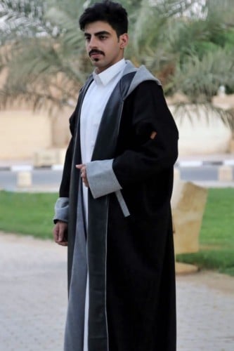 فروه قماش جوخ ‏بإمكانك لبسها على الجهتين رمادي ‏و...