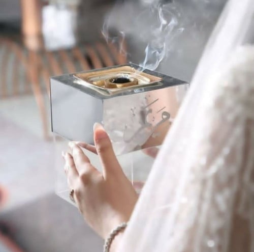 مبخرة مرايا مع الورد بالاسم