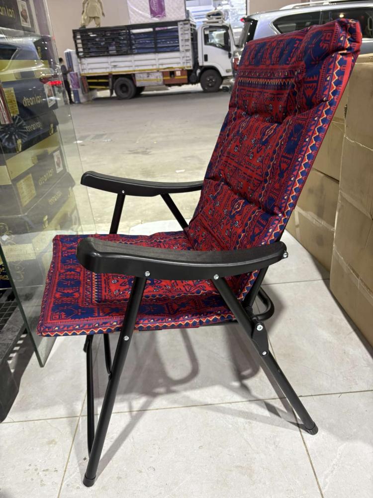 كرسي رحلات قماش مخمل نقشة افغاني