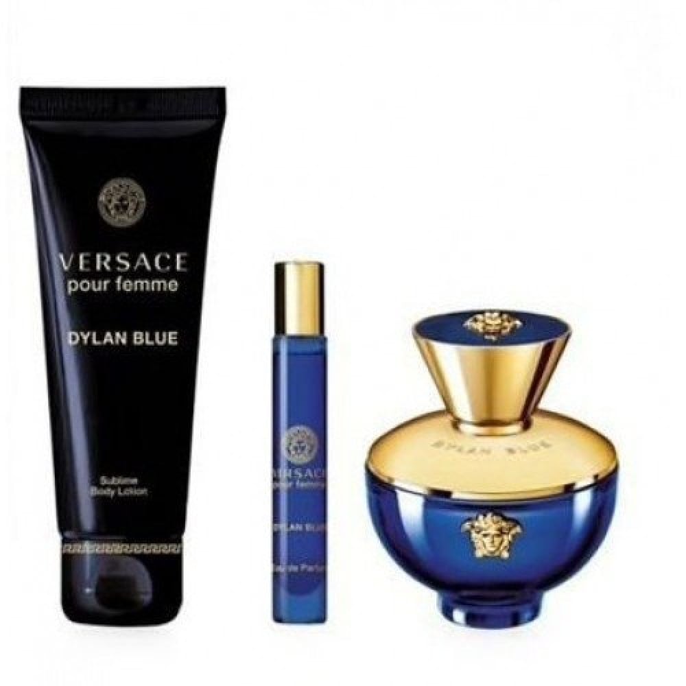Versace Pour Femme Dylan Blue Eau de Parfum 100ml 3 Gift Set خبير العط