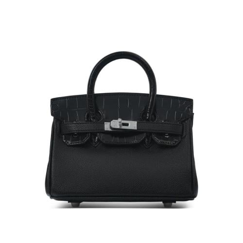 Black leather - 20 cm