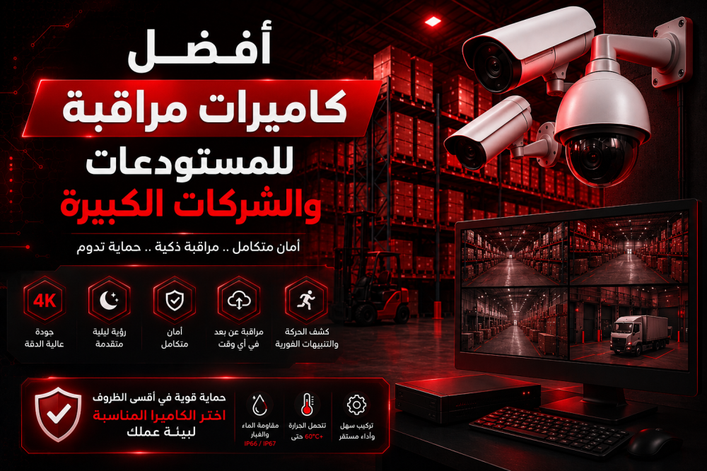 أفضل كاميرات مراقبة للمستودعات والشركات الكبيرة