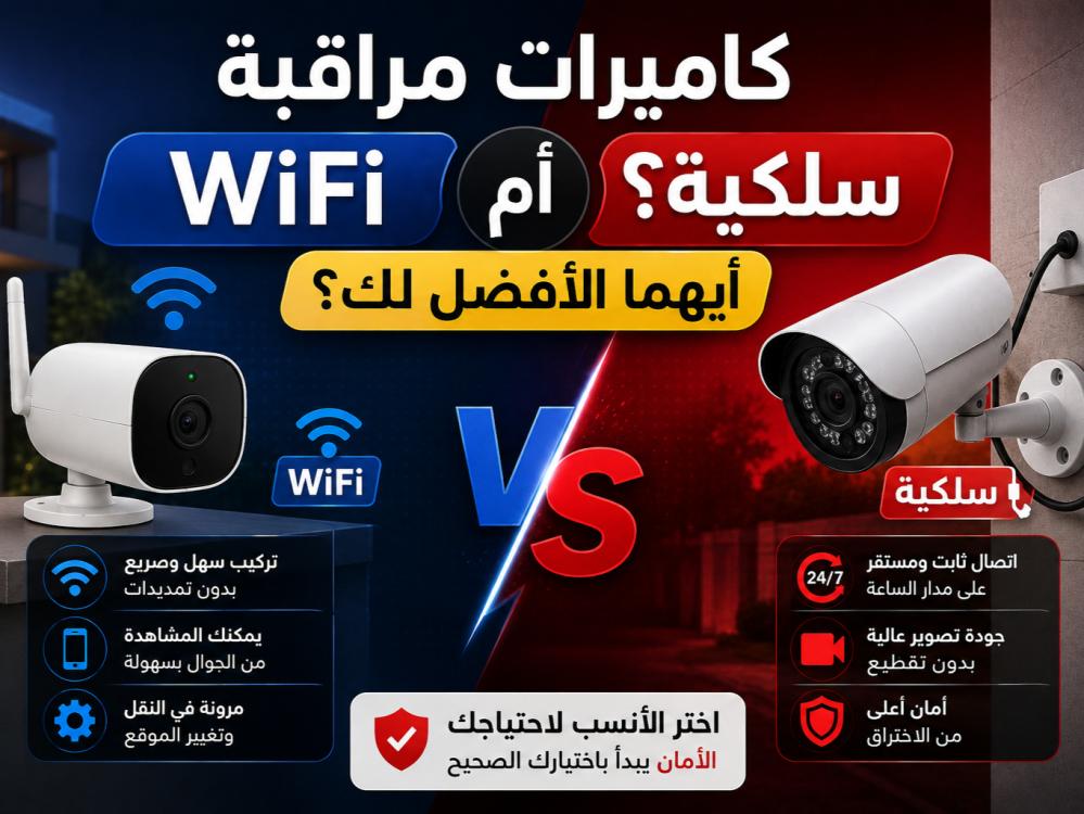 كاميرات مراقبة WiFi أم سلكية؟ أيهما الأفضل لك ؟