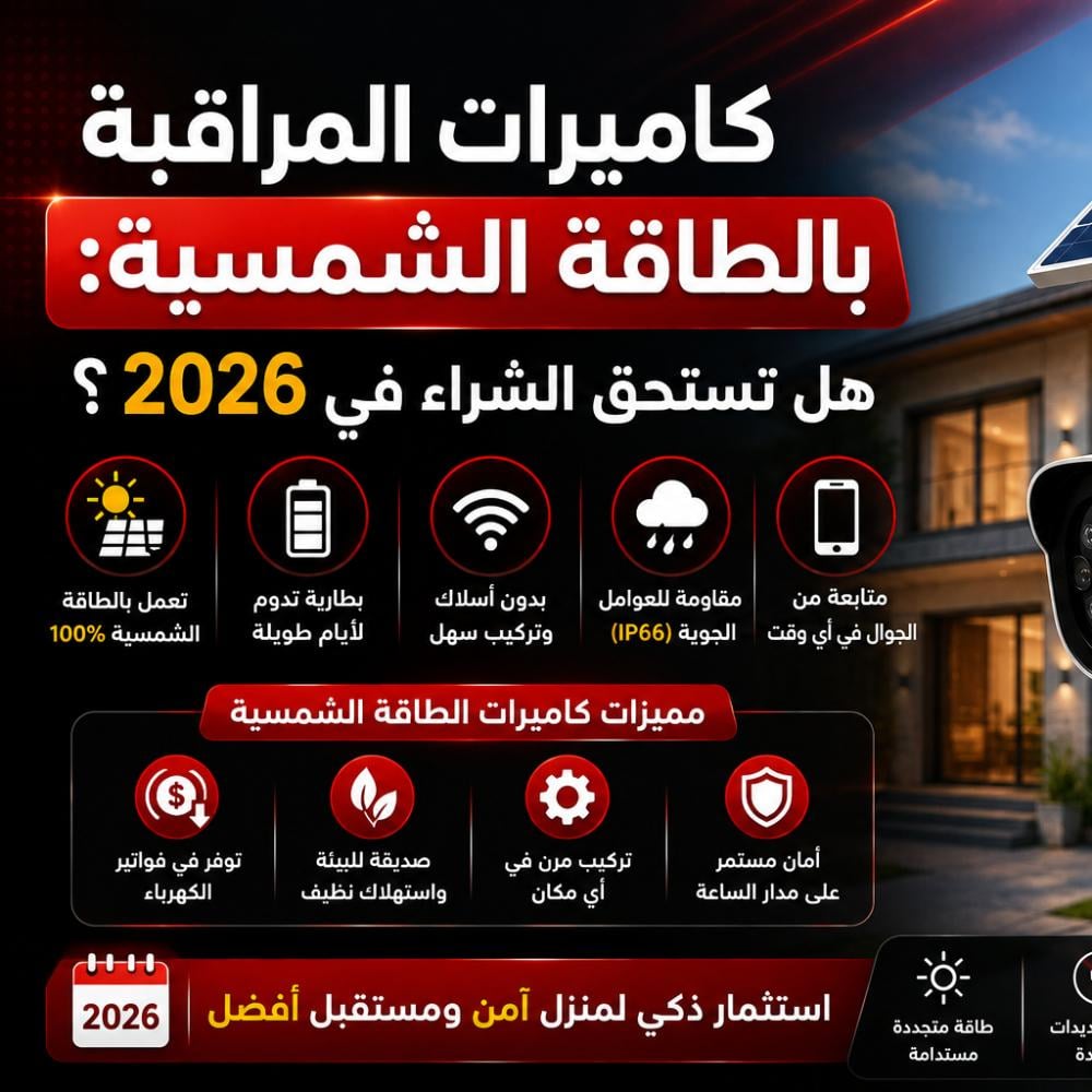 كاميرات مراقبة طاقة الشمسية