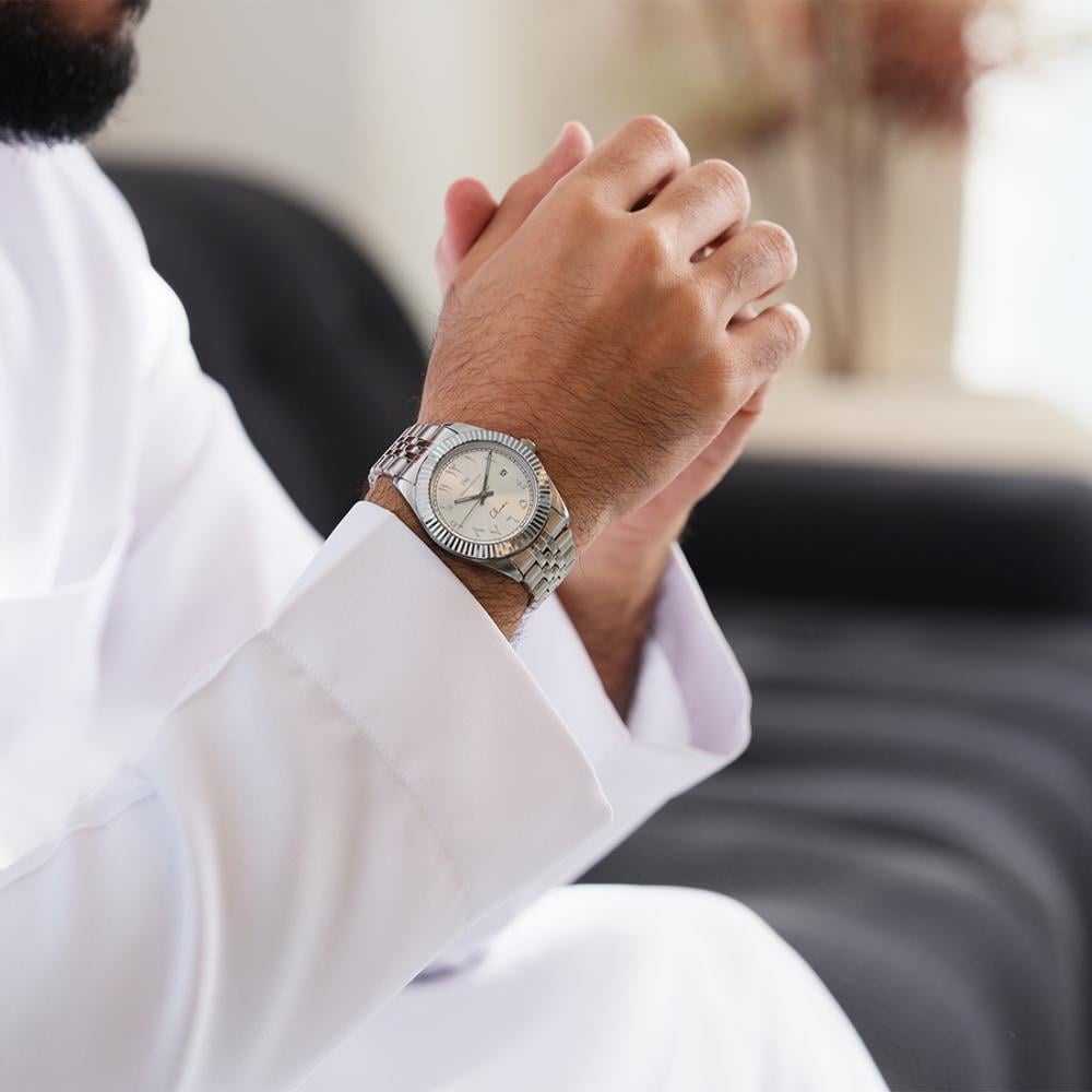 ساعة رجالية هوقو ووتش 258111 أبيض