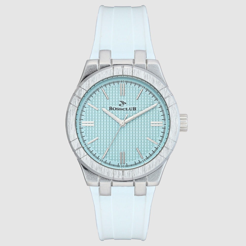 ساعة رجالية ربل بوس كلوب أبيض