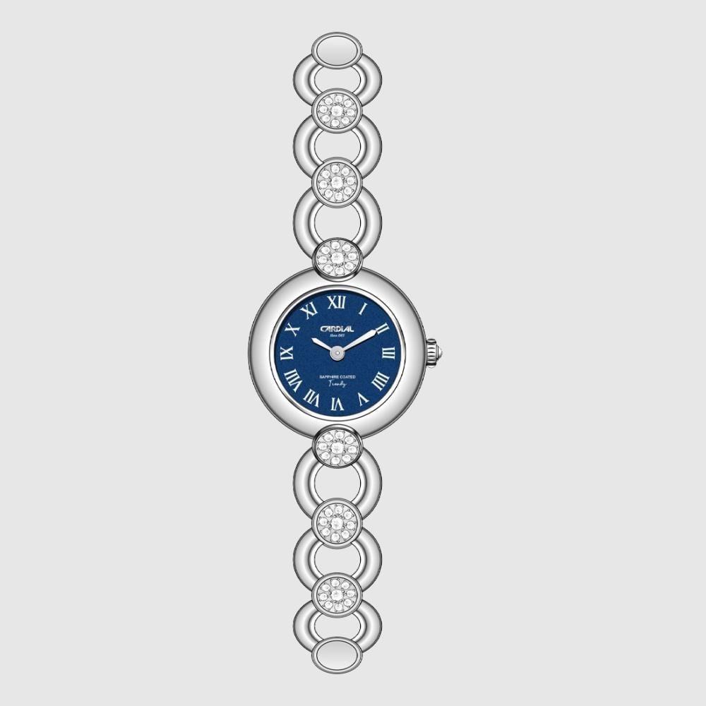 Cardial 254061 Women's Gold Watch اللون:(فضي & كحلي)