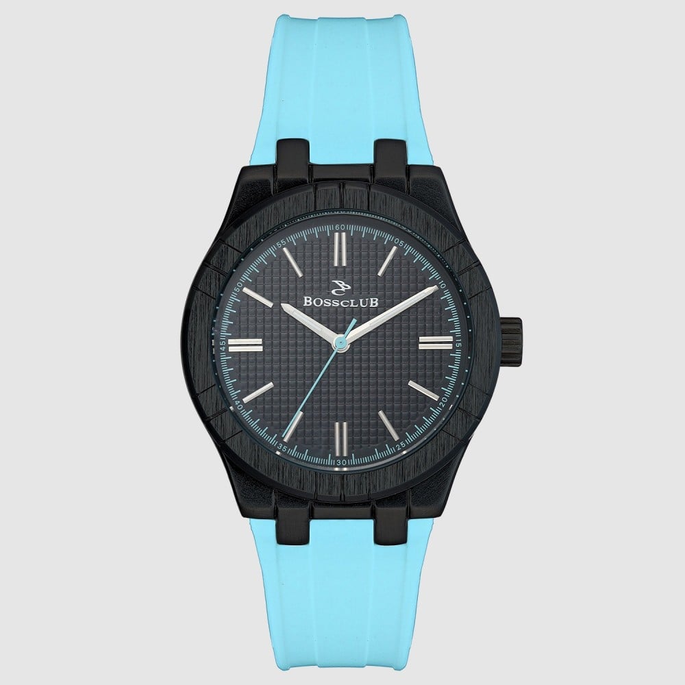 ساعة رجالية ربل بوس كلوب سماوي