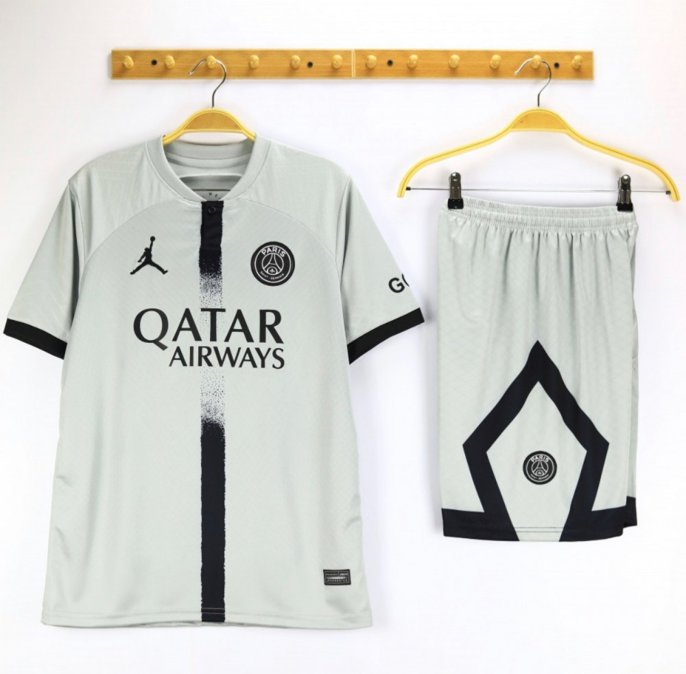 Mbappé PSG 22/23 Away Kids Kit - SoccerArmor 