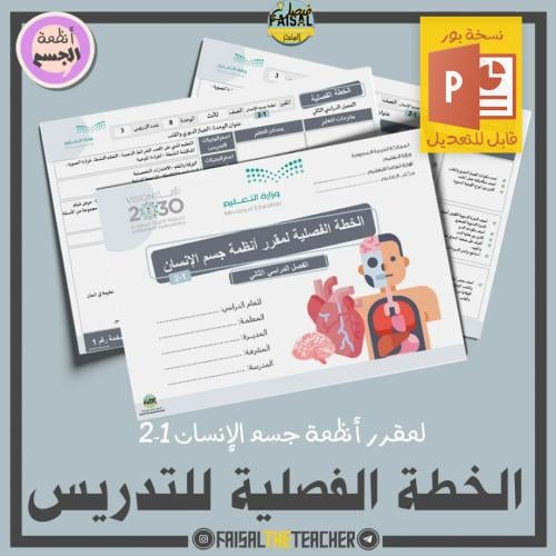 الخطة الفصلية لتدريس أنظمة جسم الإنسان 1-2 (قابل للتعديل)