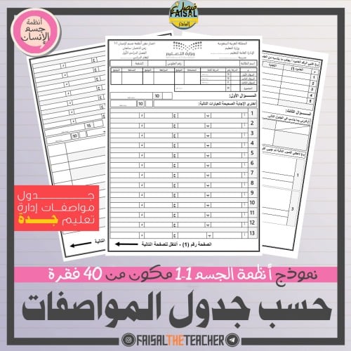 اختبار نهائي أنظمة جسم الإنسان 1-1 - جدة 01