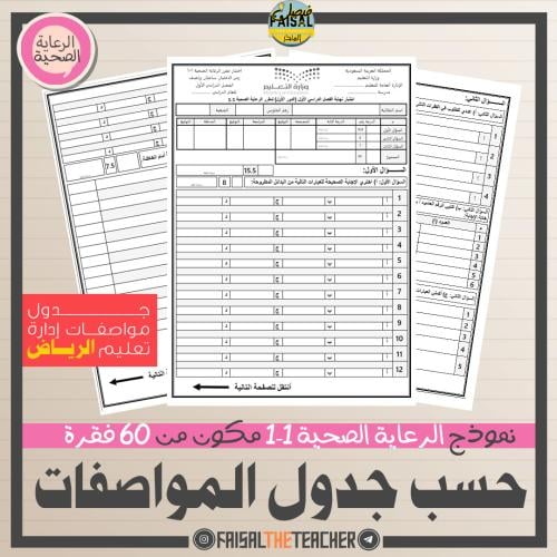 اختبار نهائي رعاية الصحية 1-1 - الرياض 01