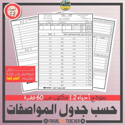 اختبار نهائي على المواصفات لأحياء 2-1 - الشرقية 01