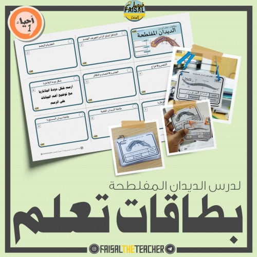 استراتيجية بطاقات التعلم لدرس الديدان المفلطحة