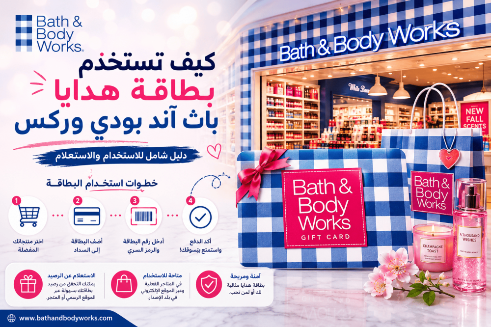 طريقة استخدام بطاقة باث آند بودي وركس الرقمية