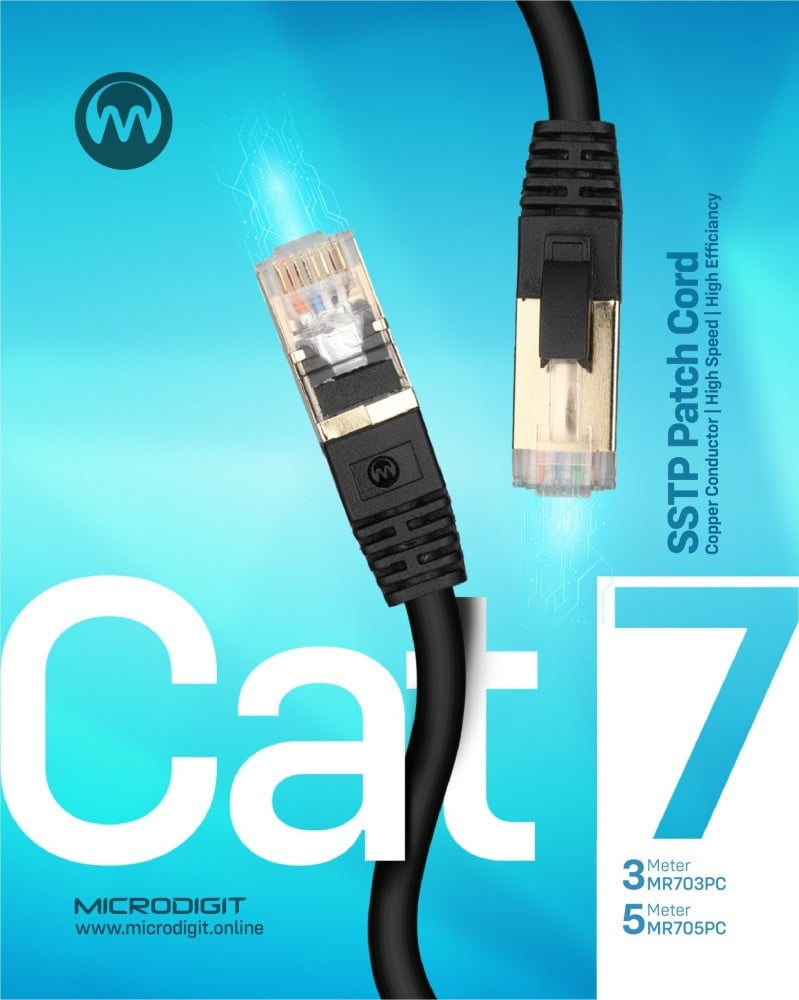 Cat 7 5 Meter Ethernet Cable Microdigit - XGATE STORE