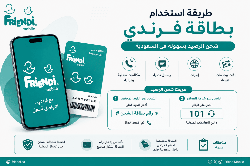 طريقة استخدام بطاقة فرندي