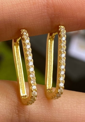 Gold Rectangle earring