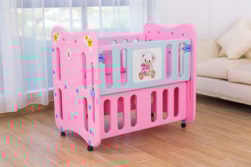 سرير أطفال 2 في 1 لون بنكي