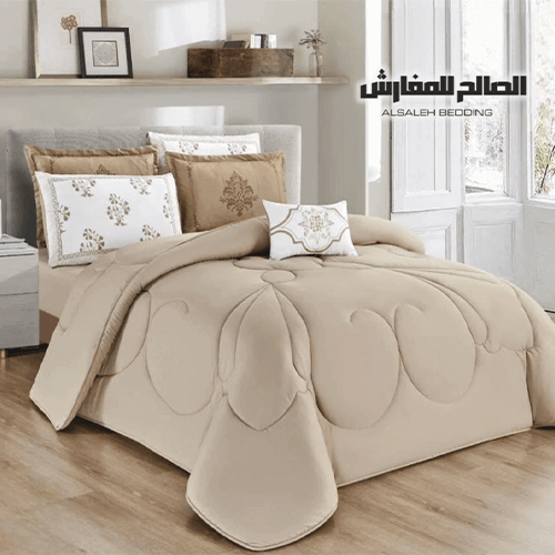 مفرش مايكروفايبر سادة - 7 قطع مزدوج (نفرين)