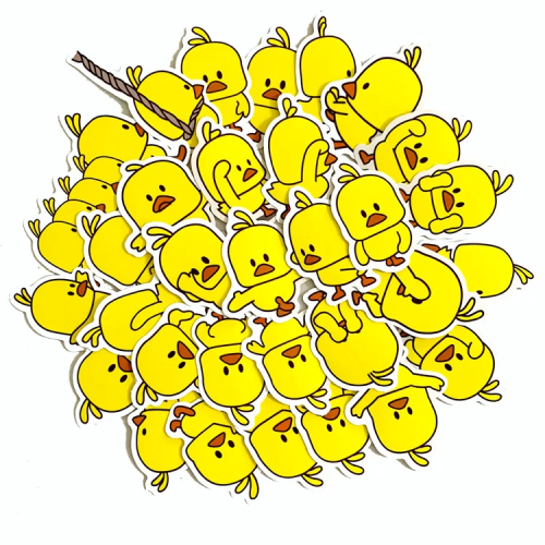 ملصقات البطه الصغيره Cute Yellow Duck Mini