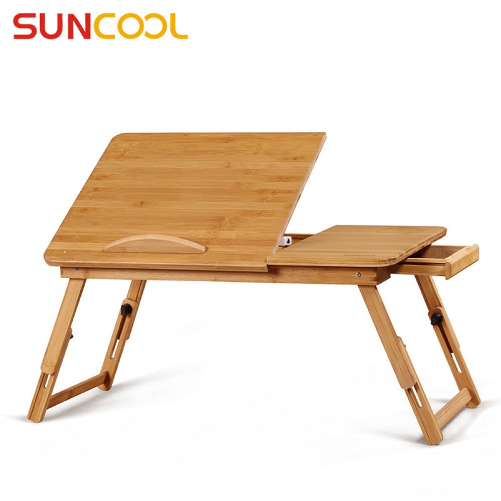 طاولة لاب توب من خشب الخيزران قابل للطي - اسواق دندوني الالكترونية