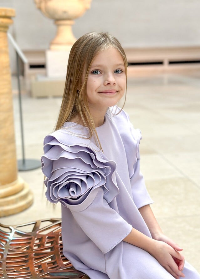 فستان بنات لافندر - ملابس اطفال - فساتين بنات - بيكابو