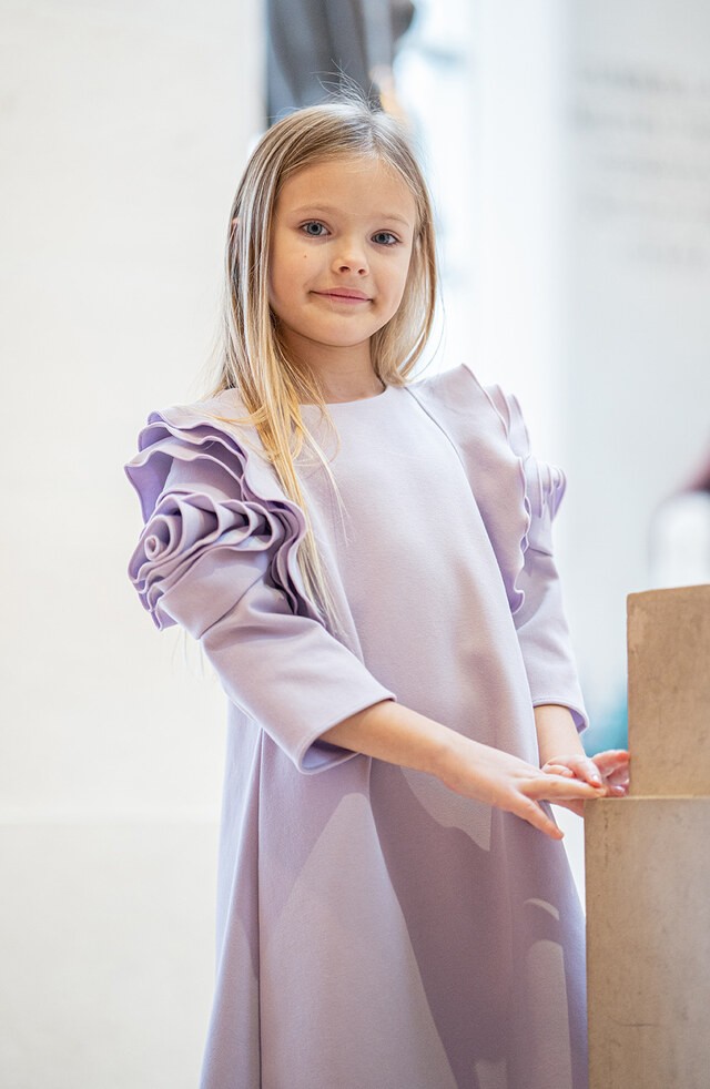 فستان بنات لافندر - ملابس اطفال - فساتين بنات - بيكابو