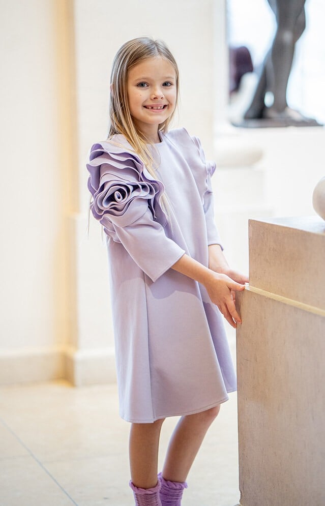 فستان بنات لافندر - ملابس اطفال - فساتين بنات - بيكابو
