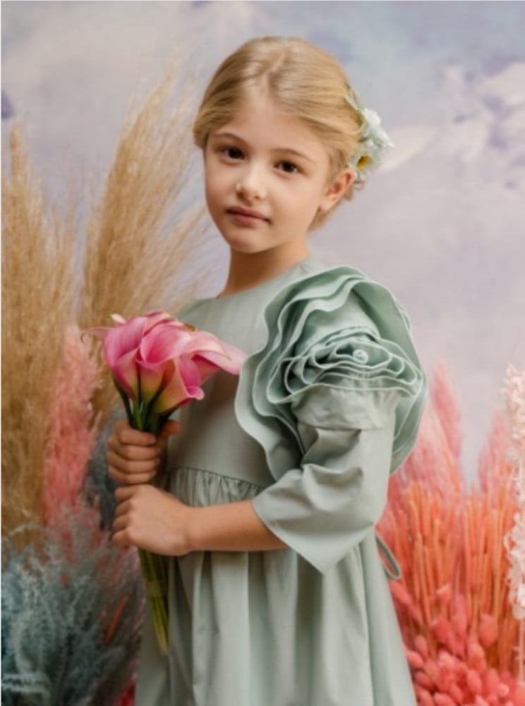 فستان Rose لون اخضر - فساتين اطفال - ازياء بنات - بيكابو