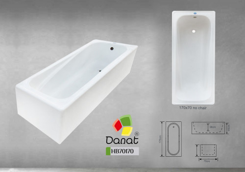 بانيو مستطيل 70*170 - HB70170