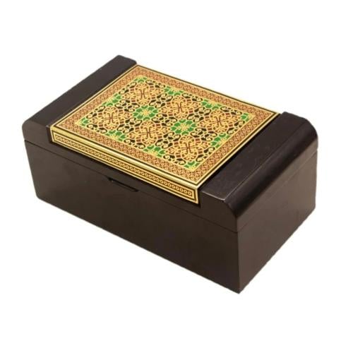 صندوق اهداء فارغ للعود-ربع كيلو كبير-اسود مقاس 21س...