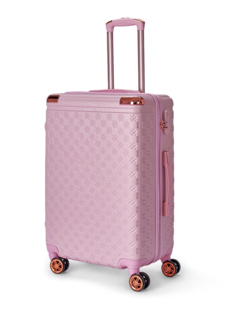 طقم شنط سفر حجم كبير مكون من 6 حقائب من ليمرا لون وردي