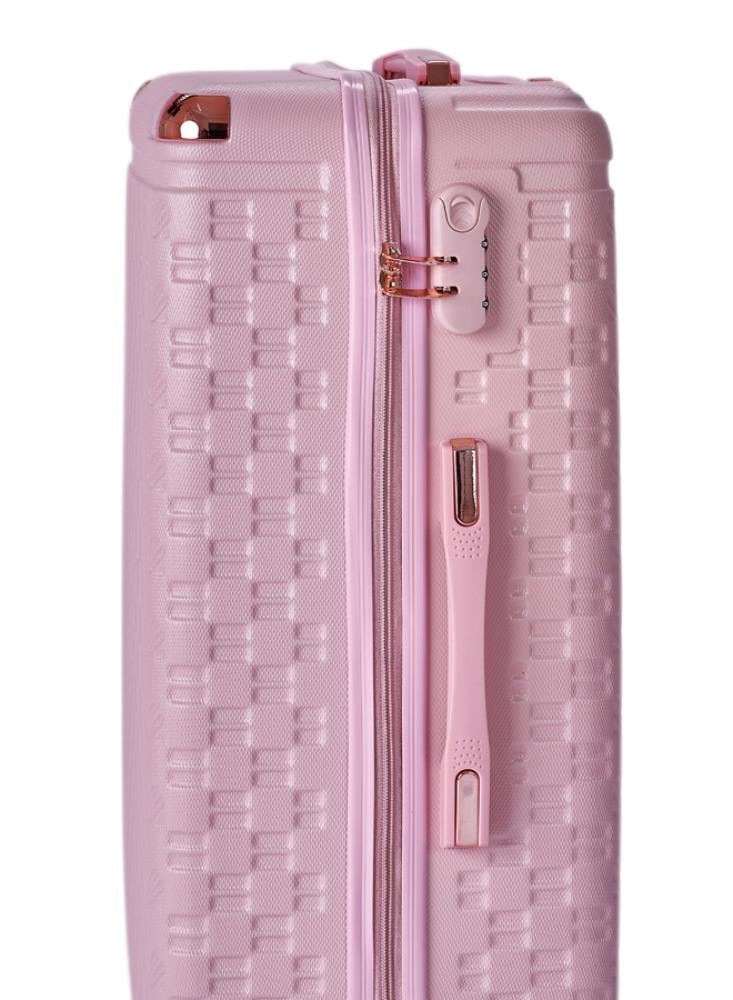 طقم شنط سفر حجم كبير مكون من 6 حقائب من ليمرا لون وردي