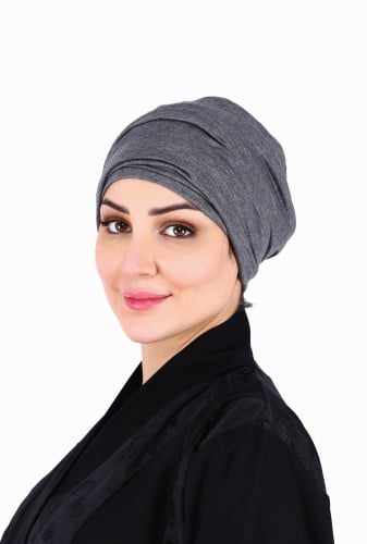 توربان آسيا متعدد الثنيات - قطن رصاصي مخطط من بلاك...