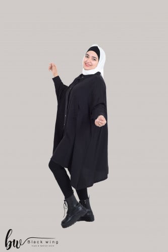 بلوزة قطن بقصة واسعة من بلاك وينج